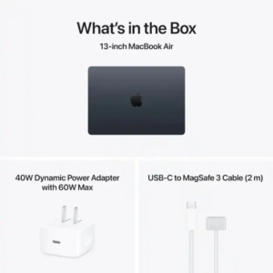 Apple Macbook Air 13" MDHE4 Apple M5 Chip, 10 core CPU & 8 core GPU, 16GB Memory, 512GB SSD, 13" Liquid Retina Display, mac OS, Midnight - Digital Store