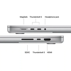 Apple Macbook Pro 16" MGE94 Apple M5 Max Chip, 18 core CPU & 40 core GPU, 48GB Memory, 2TB SSD, 16" Liquid Retina Display, mac OS, Silver